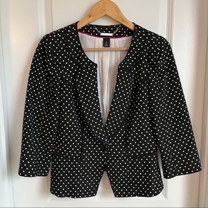 White House Black Market - Polka Dot Peplum Blazer - Size 6